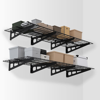 JH-Mech Lot de 2 étagères murales d'une capacité de charge de 2X6Ft 800Lbs adaptées au rangement des étagères de garage en métal du hangar de magasin