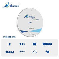 Blocs de zircone dentaire Zirdent Blancs 100% Sinocera Haute résistance Couronnes d'implant certifiées CE 5 ans de durée de conservation Consommables dentaires