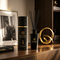 Diffuseur de parfum noir et or de luxe, personnalisation OEM/ODM, fabricant direct d'usine, solution de marque de parfum d'ambiance haut de gamme