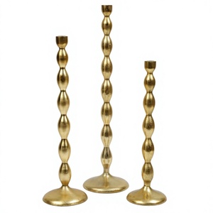 Customizable Designs Luxury Candlestick Holders <b>Set</b> of Three Wedding Decor Handmade <b>Candle</b> Stand For Table Accessories - Product Image 1