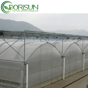 Outdoor casa verde metal frame alta qualidade invernadero serre estufa chinesa para a agricultura