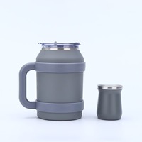 Grande capacité 50oz 6oz Yerba Mate Vacuum Thermos Cup Travel Water Bottle and Tea Gourd Cup Set Kit for Business Gifts