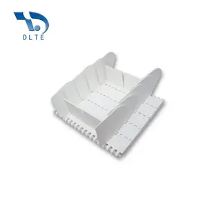 DLTE plastik modüler konveyör bant kaldırma konveyörü için saptırma/uçuşlar bölme kemer