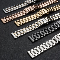 Bracelet de montre mécanique classique en acier inoxydable de haute qualité à trois maillons, personnalisable, modèle 2026