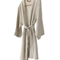 Confortable 100% Robe en lin femme décontracté adulte peignoir pyjamas pour été automne printemps vêtements de nuit et vêtements de nuit