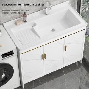 Lavabo in ceramica in stile moderno con lavabo in alluminio <span class=keywords><strong>per</strong></span> esterni con lavabo integrato <span class=keywords><strong>per</strong></span> alberghi e bagni - Product Image 1
