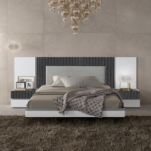 <span class=keywords><strong>Lit</strong></span> de rangement double en bois massif avec tables de chevet, tailles King et Queen, vente en gros d'usine - Product Image 1