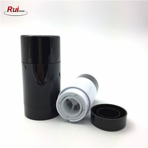 Récipient de déodorant torsadé à remplissage inférieur vide en plastique OEM OEM pour parfum solide emballage de <span class=keywords><strong>Deo</strong></span> Stick noir blanc personnalisé 30g 50g 75g - Product Image 4