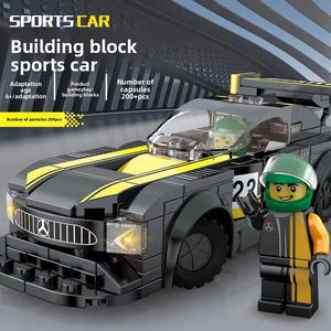 Juguete de Rompecabezas de Partículas Pequeñas, Coche Deportivo, Bloques de Construcción, Modelo de Coche de Carreras, Juguete de Plástico para Armar, para Mayores de 14 Años, Unisex - Product Image 2