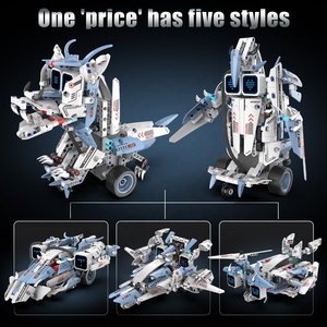 5 1 stelo RC di programmazione blocchi di costruzione Robot dinosauro modello giocattolo per assemblaggio di APP per il controllo remoto della modalità giroscopio Kit di mattoncini - Product Image 3