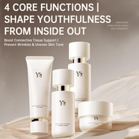 Ensemble de soins de la peau anti-âge à la vitamine C et à l'acide hyaluronique, kit de renforcement du collagène, éclaircissant et raffermissant pour le visage, peau sensible