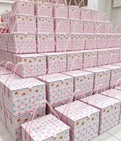 Petite boîte à bonbons portable - Boîte cadeau pour fête d'anniversaire d'enfants - Boîte à bonbons de mariage - Carte avec ventilation - Boîte cadeau de voyage mignonne