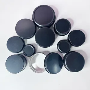 Wholesale 4oz Black Aluminum Jar Empty Can For Soap Hard Shampoo Solid Shampoo Bar Metal Packaging