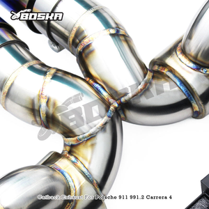 OEM Stainless Steel <b>Valved</b> for 991.2 4/S/4S 3.0T 2016-2018 Upgrade to Racing <b>Exhaust</b> System - Product Image 2