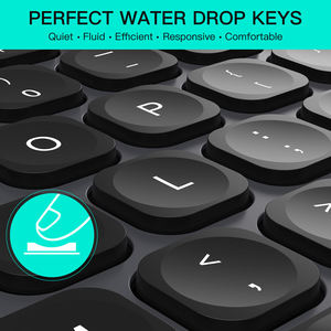 Awireless <b>Computer</b> <b>Accessories</b> Portable Slim Key Board 7 Colors Backlit for Home Office Pc <b>Computer</b> Bt Wireless Keyboard - Product Image 3