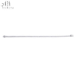 Most Popular Tennis <b>Bracelet</b> Jewellery 18K <b>Solid</b> White <b>Gold</b> Real Diamond <b>Bracelet</b> for Lady - Product Image 2