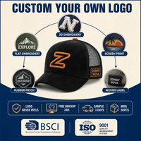 Casquette Trucker OEM 6 Panneaux avec Broderie Personnalisée 5 Étoiles et Logo Latéral pour Grossistes – Usine BSCI, Streetwear, Faible MOQ, Prix Compétitif