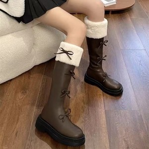 Botas Chelsea de Plataforma Plana con Cremallera, Estilo Coreano, de Terciopelo Marrón, para Niños, Otoño/Invierno, Retro 2026, Punta Redonda - Product Image 6