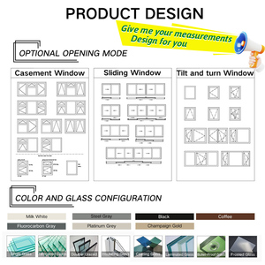 Cửa sổ Nhôm Cách Nhiệt tăng cường cách âm hiệu quả năng lượng với phá vỡ nhiệt - Product Image 5