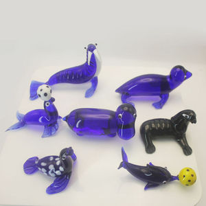Benutzer definierte große mund geblasene Murano Lampwork Glas meeres tiere Figur Wal Hai Siegel Delphin Dekoration - Product Image 1