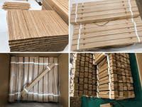 Pemasok Gantungan Poster Magnetik Kayu Pinus Oak 12 inci, 4 pcs dalam 1 Set, Bingkai Permanen untuk Foto, Seni Dinding, Cetak Kanvas