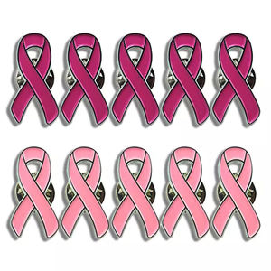 Abzeichen Pin Emaille Großhandel Personal isierte Metall Handwerk Blank Awareness Abzeichen Revers Brustkrebs Emaille Pin - Product Image 1