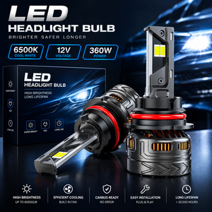 Ampoule de phare LED 6500K 360W 12V Blanc froid Haute luminosité Universelle Plug & Play Mise à niveau de remplacement - Product Image 1