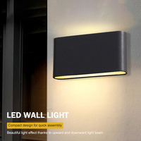 Lampe murale LED 6W 12W, éclairage extérieur étanche pour jardin, en aluminium, AC86-265V, pour intérieur, chambre à coucher, salon, escalier