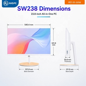 PC <span class=keywords><strong>All</strong></span>-in-One Smart AI Office 23.8 Pollici con Cornice Sottile, Computer Desktop Intel AIO Bianco SW238 Windows - Product Image 3