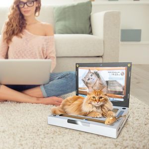 Rascador para Gatos Ecológico de Papel con Ratón de Peluche, Juguetes Interactivos, Tabla de Rascar para Mascotas - Product Image 5