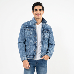 Wholesale 2026 <b>Men</b> <b>Denim</b> <b>Jacket</b> in Cheap Price Breathable Sustainable Low Price Customized Logo <b>Men</b> <b>Denim</b> <b>Jacket</b> OEM Service - Product Image 1