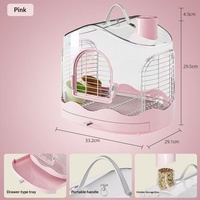 Atmungsaktiver Gitter-Vogelkäfig Tragbarer Papageien-Transportbehälter Sicherer Outdoor-Reisebehälter für Kleine Haustier-Vögel