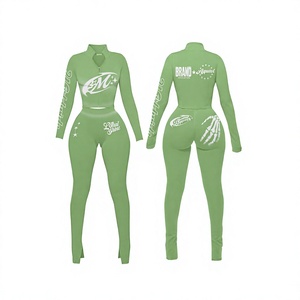 Conjunto de Ropa para Hombre, Sudadera con Capucha y Cierre Frontal de Manga Larga, Color Personalizado, Estilo Urbano, Invierno, con Pantalones Largos - Product Image 2