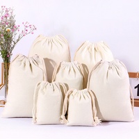 Sac à cordon en polyester et coton écologique pour bijoux, pochette cadeau, taille personnalisée, logo, style pliable, sac anti-poussière multi-tailles, vente en gros