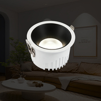 Spot LED encastré à cadre étroit, anti-éblouissement, COB, protection oculaire à spectre complet, CRI élevé, pour l'éclairage hôtelier