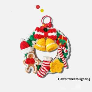 <span class=keywords><strong>Couronne</strong></span> <span class=keywords><strong>de</strong></span> Noël tricotée à la main Rain Wings, motif herbe <span class=keywords><strong>de</strong></span> la pampa moderne, décoration <span class=keywords><strong>de</strong></span> porte finie, modèle HO-32, best-seller - Product Image 6