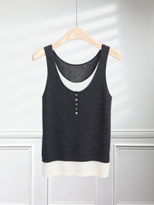 Canotta <span class=keywords><strong>da</strong></span> donna in lana merino naturale con spalline larghe, senza maniche, casual estiva, morbida e comoda, canotta intima, gilet <span class=keywords><strong>da</strong></span> donna - Product Image 4