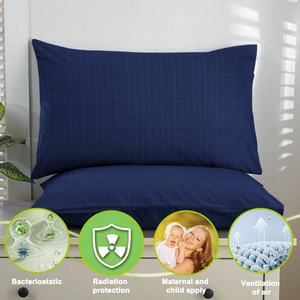 <b>Radiation</b> Protection Earthing Pillow Case Conductive Woven Knitted Cotton Grounding Cord Hotel Health EMF Protection for Hotel - Product Image 1