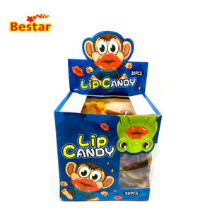Hot Red Lips Halal Gummy Candy Sexy y Fancy Animal Shape Sabor afrutado <span class=keywords><strong>Kiss</strong></span> Lip <span class=keywords><strong>Jelly</strong></span> Candy Empaquetado en caja - Product Image 2