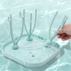 Séchoir à biberons pliable avec plateau d'égouttage amovible, support portable <span class=keywords><strong>pour</strong></span> le séchage des biberons de <span class=keywords><strong>lait</strong></span> <span class=keywords><strong>pour</strong></span> bébé - Product Image 6