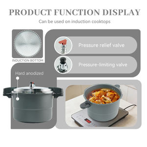 Cuisinière à vapeur sous pression en aluminium anodisé dur pour la maison, les restaurants et le commerce, 18L 21L 27L 31L - Product Image 5
