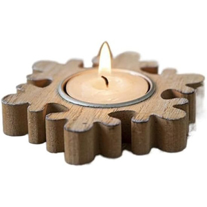 Fiesta de Navidad de madera Decoración de escritorio Adorno Candelabro de Navidad - Product Image 3