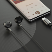 Écouteurs intra-auriculaires filaires avec commande mains libres, basses profondes, type C, pour jeux, compatibles avec iPhone 15 16