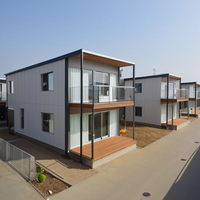 Maisons de campagne préfabriquées, mini-bureau et salon, maison-conteneur détachable en panneaux sandwich en acier pour utilisation en arrière-cour