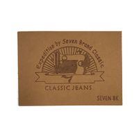 Étiquette en cuir PU avec patch personnalisé Étiquette de vêtements en jean de marque Étiquette en cuir avec logo personnalisé