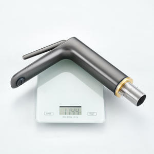 Grifo de Lavabo Monomando de un Solo Orificio, Color Gris Metálico, Minimalista, Exclusivo para Comercio Transfronterizo, con Núcleo de Cerámica y Doble Control - Product Image 2