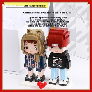 Puzzles photo personnalisés en blocs ABS DIY, compatibles avec les briques, pour portraits de personnages, photos de couple, figurines d'anniversaire - Product Image 4