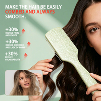 Brosse à cheveux démêlante professionnelle LOGO de qualité salon avec coussin d'air et manche à motifs pour massage du cuir chevelu et coiffage volumisant