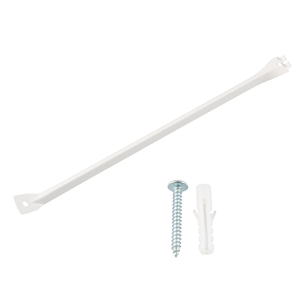 Kit de supports de rayonnage en alliage d'aluminium blanc de 17 pouces, épaisseur 5 mm, avec vis et chevilles murales pour placard, camping-car, armoire - Product Image 1