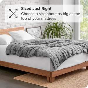 60*80 pouces 20 <span class=keywords><strong>lbs</strong></span> 100% coton <span class=keywords><strong>Couverture</strong></span> pondérée de qualité supérieure Perles de verre non toxiques pour toutes les saisons - Product Image 4